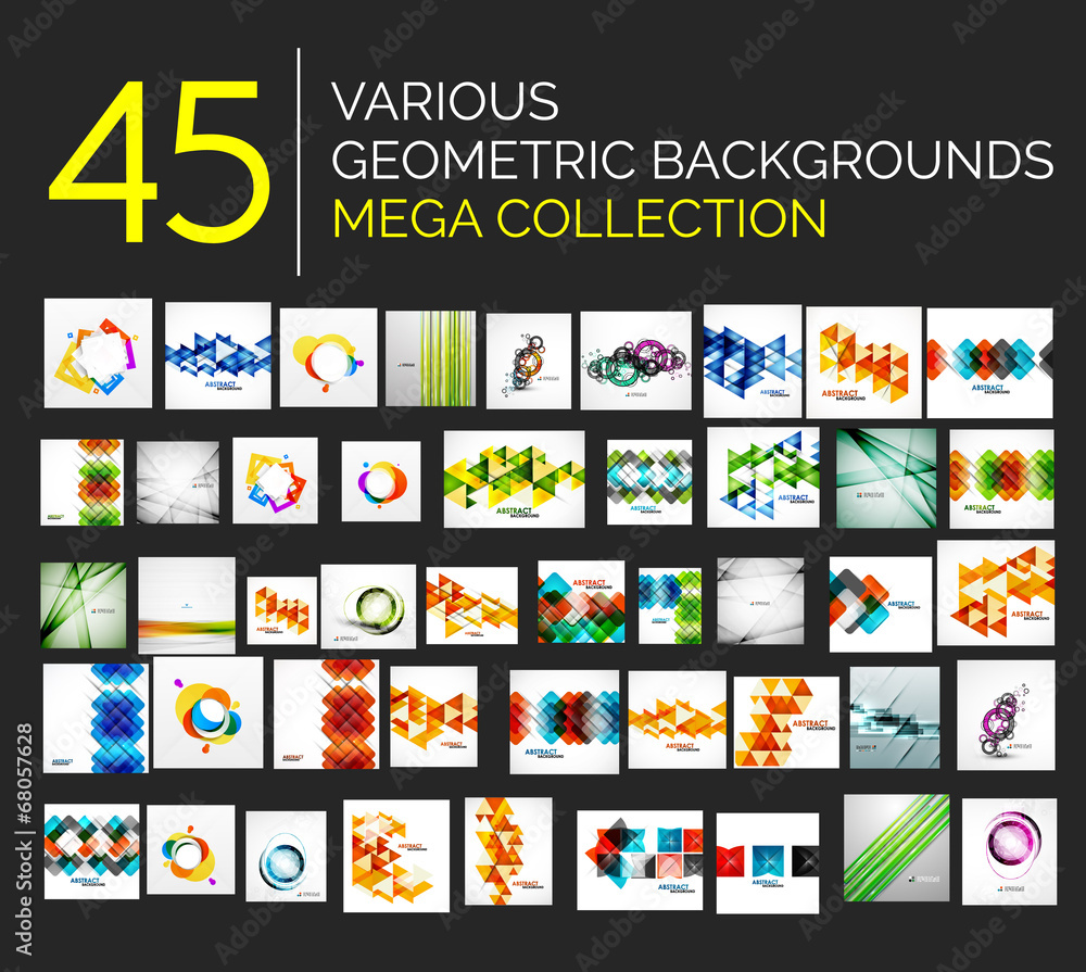 Set of various abstract backgrounds Set of various abstract backgrounds