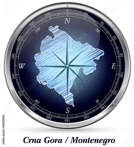 Montenegro mit Grenzen