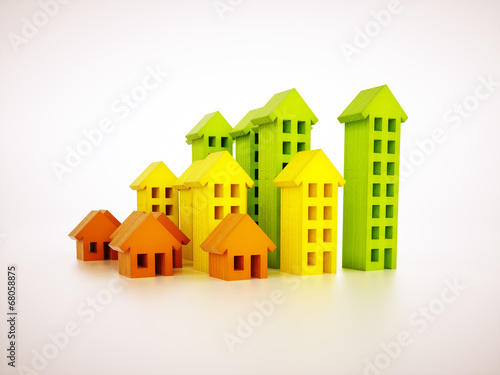 Image of stylized real estate graph