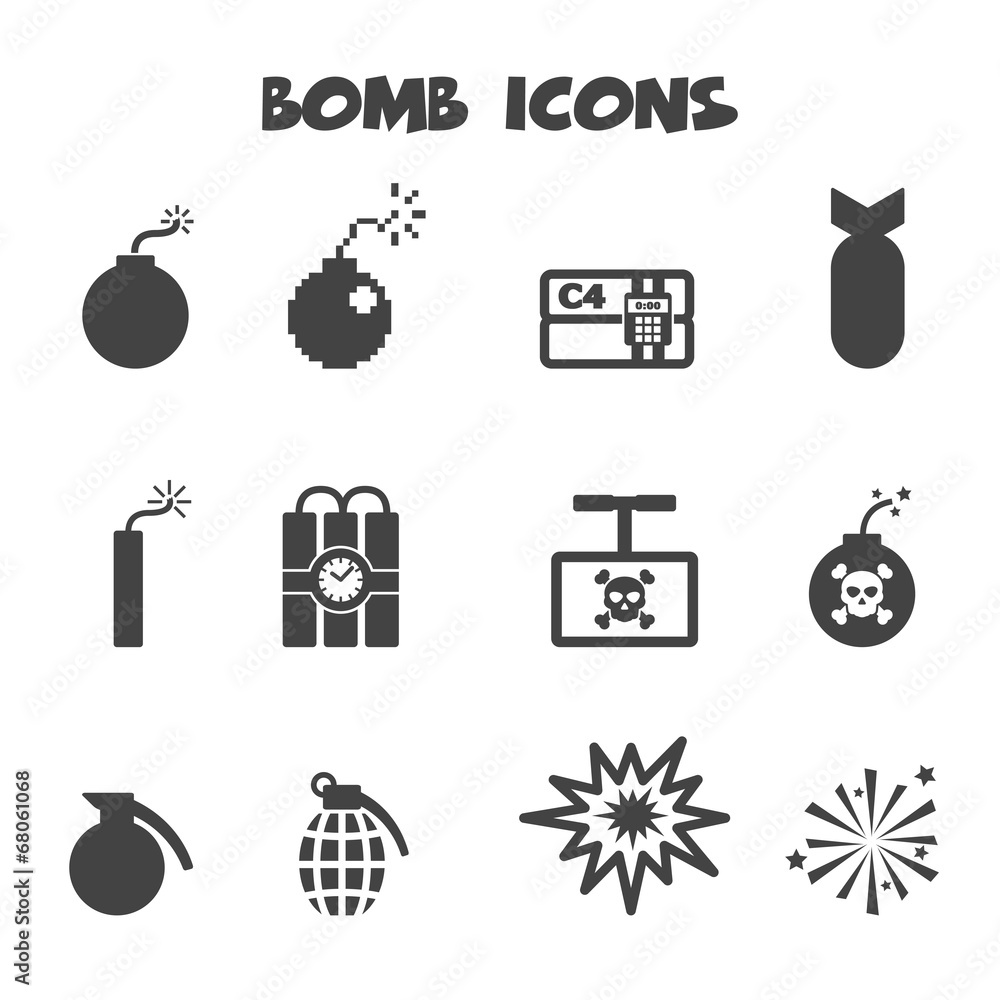 bomb icons Stock Vector | Adobe Stock