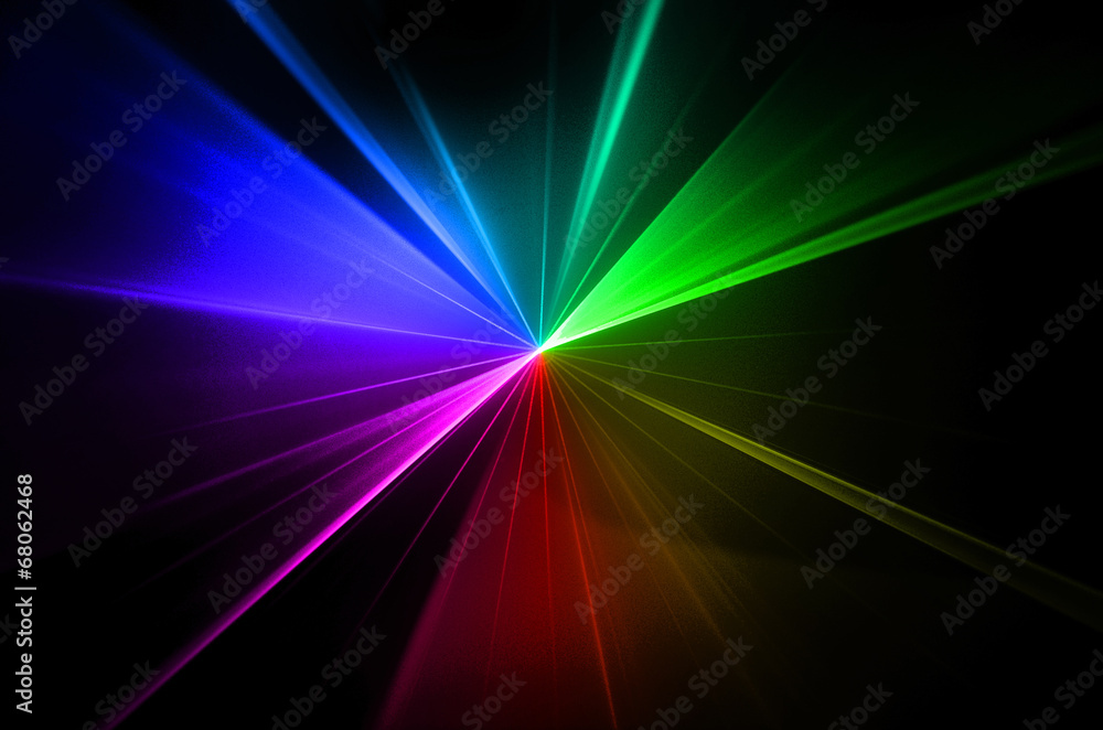 multicolor rainbow laser - obrazy, fototapety, plakaty 