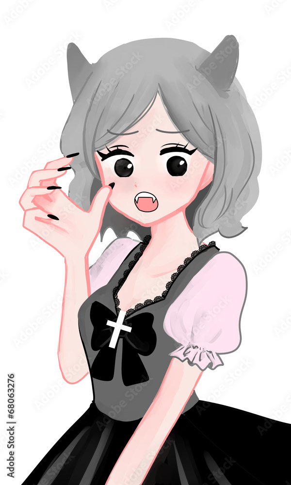 可愛い女の子吸血鬼 Stock イラスト Adobe Stock 可愛い女の子吸血鬼 Stock イラスト Adobe Stock