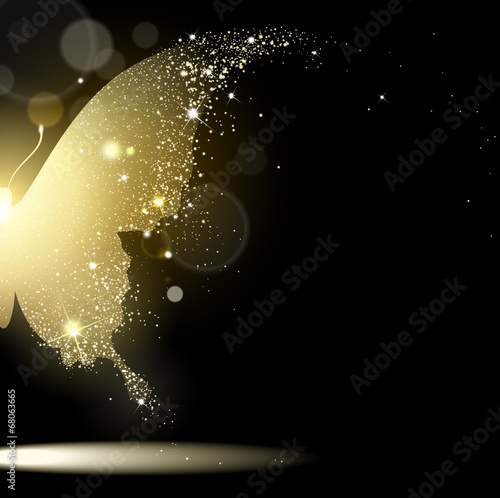 background gold butterfly