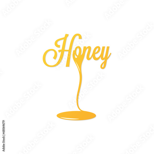 honey isolated sign