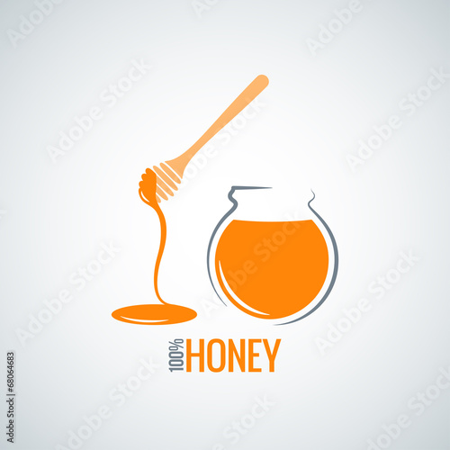 honey jar pot glass background
