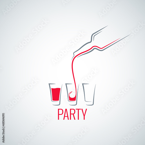 cocktail shot glass bottle background