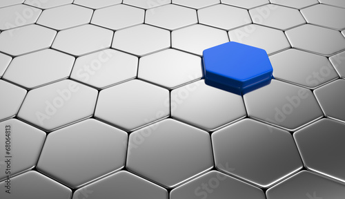 Fotografi Blau Silber Baustein Konzept