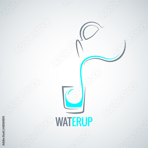 water glass bottle menu background