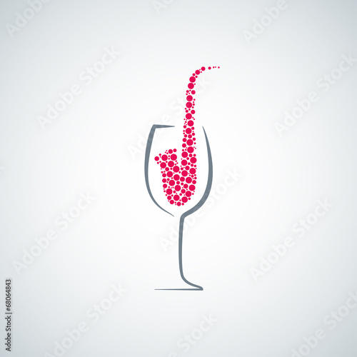 wine glass jazz concept background