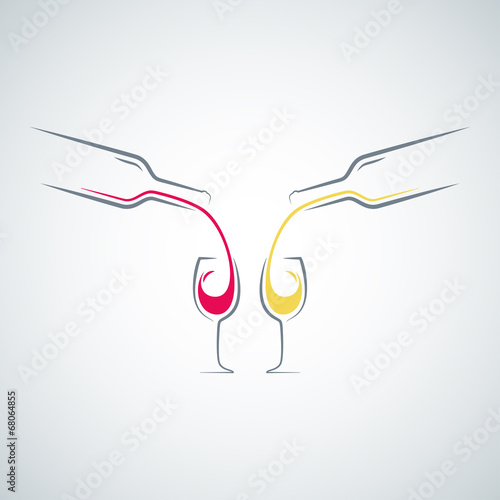 wine glass bottle concept menu background