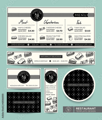 Restaurant Set Menu Sandwich Graphic Design Template