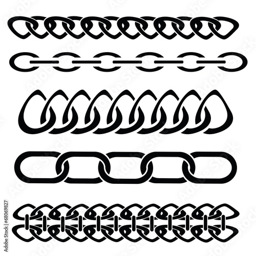 silhouettes of chain