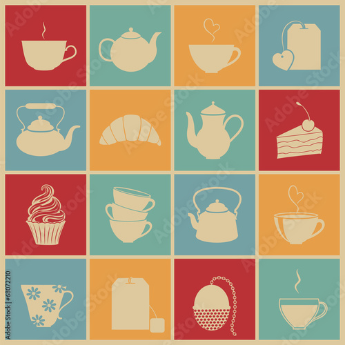Tea icons.