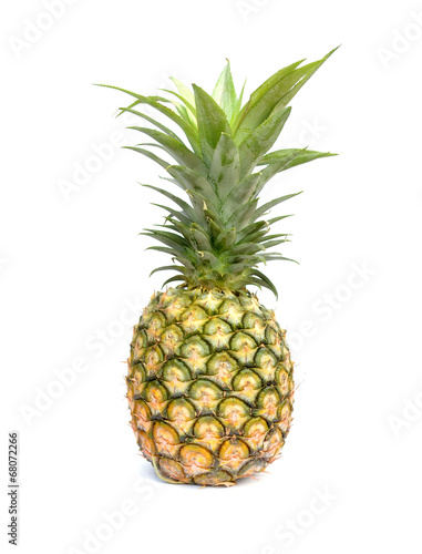 ripe pineapple isolated on white background