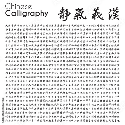 Thousand pattern of chinese calligraphy