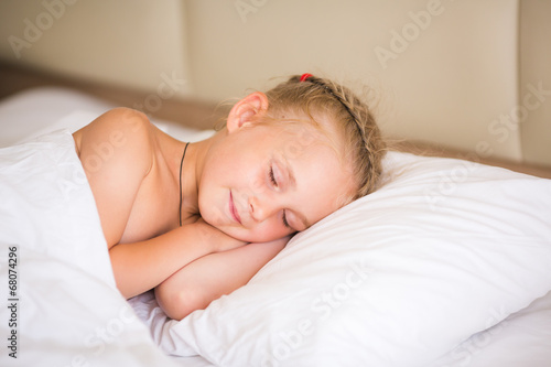 Adorable little girl sleeping