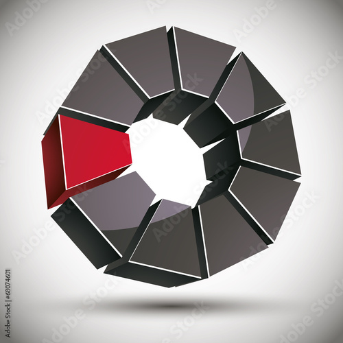 3d abstract icon with eleme...