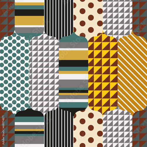 Patches seamless texture, vector background.