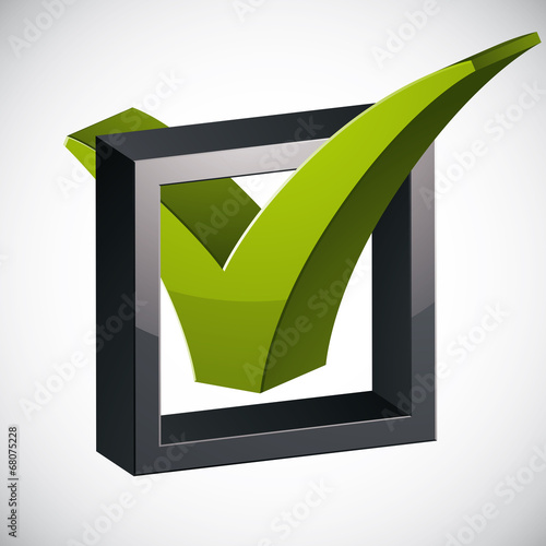 Check mark tick3d vector ic...