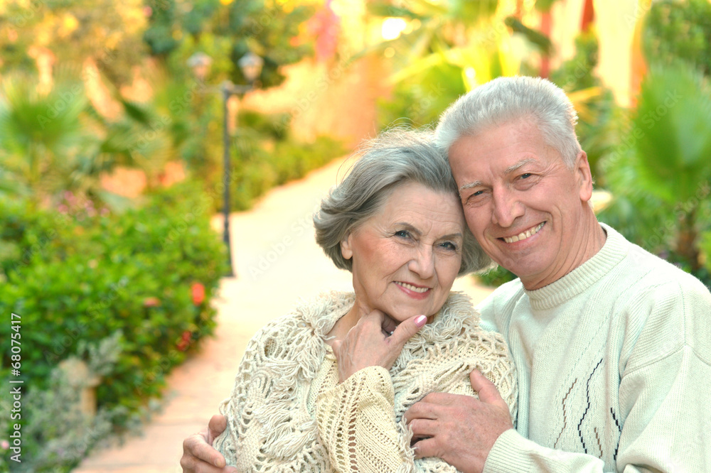 Couple in garden Couple in garden