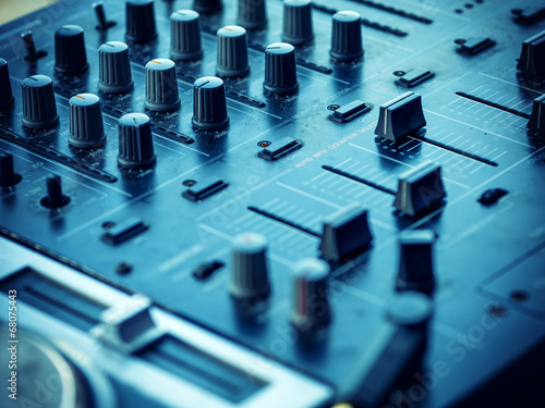 Closeup of dj controller - selective focus photo