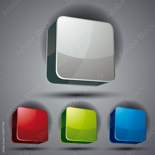 Blank button vector colors ...