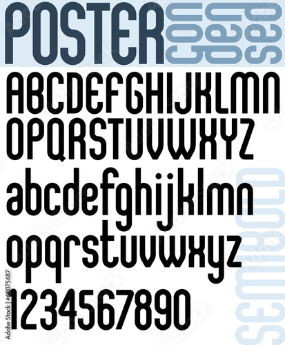 Poster Classic style font with rounded corners.