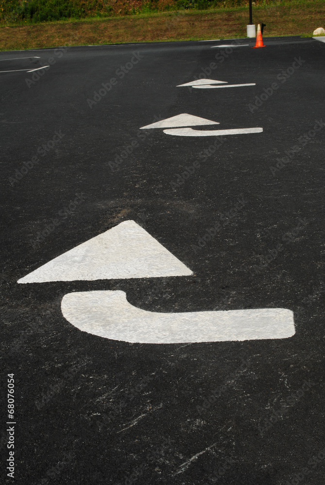 Arrow Directional Painted Road Sign Arrow Directional Painted Road Sign