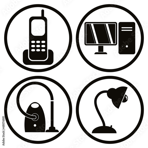 Household appliances icons ...