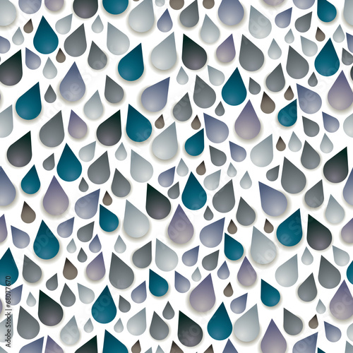 Rain drops seamless pattern.