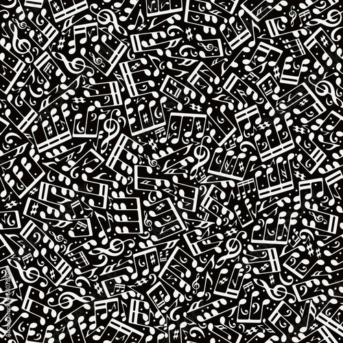 Music notes seamless pattern.