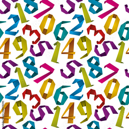 Origami style numbers seaml...