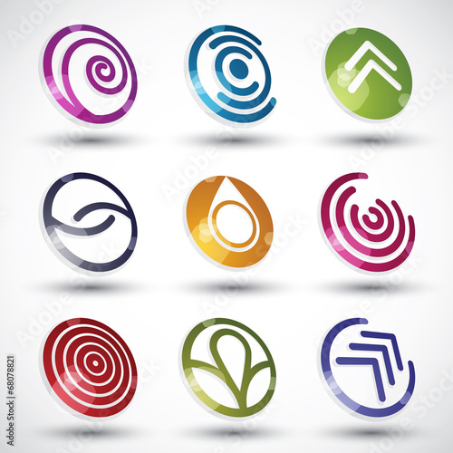Abstract icons vector set.