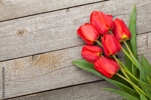 Fresh tulips bouquet
