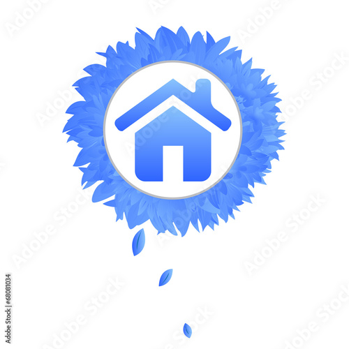 Icone nature bleu : accueil