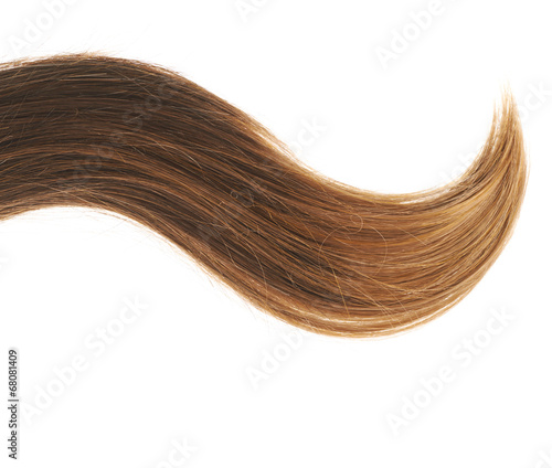 фотографія Hair fragment over the white