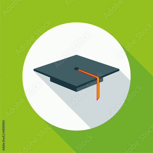 Graduation cap with shadow