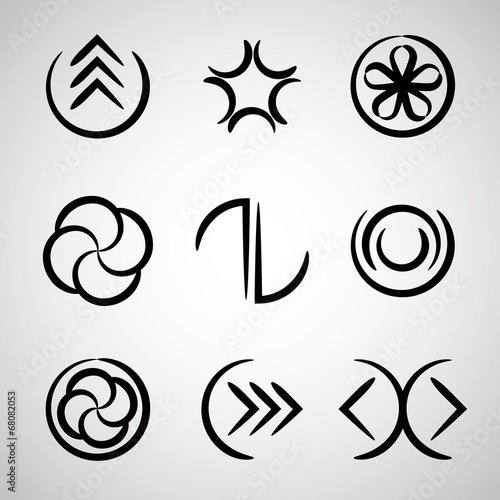 Round symbols set.
