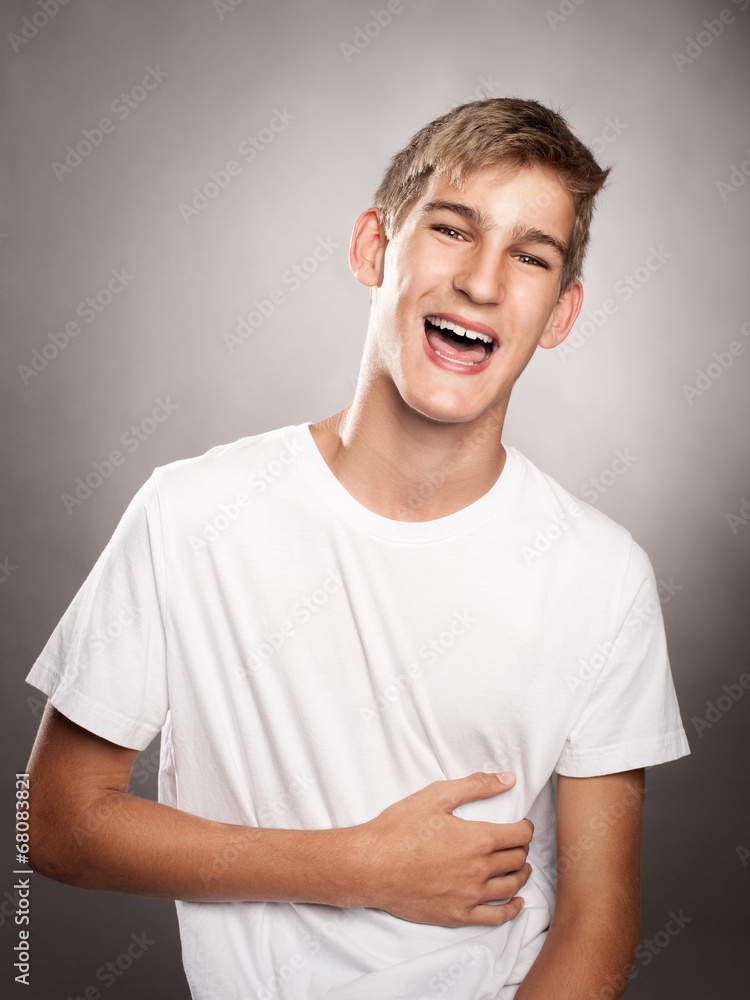 Obraz premium portrait of happy young man smiling