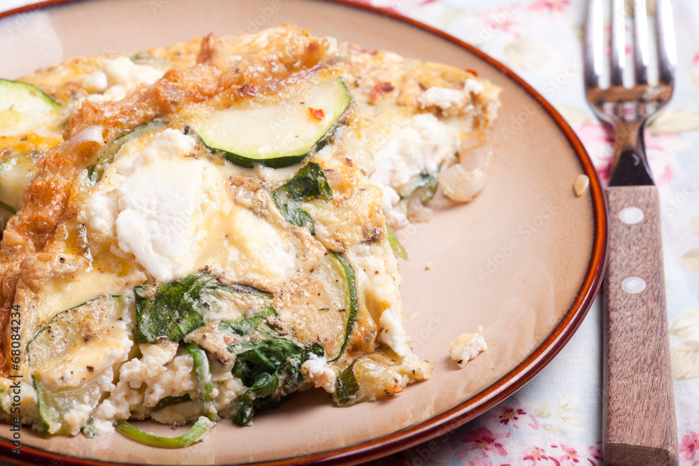 courgette, spinach and ricotta cheese omlet courgette, spinach and ricotta cheese omlet