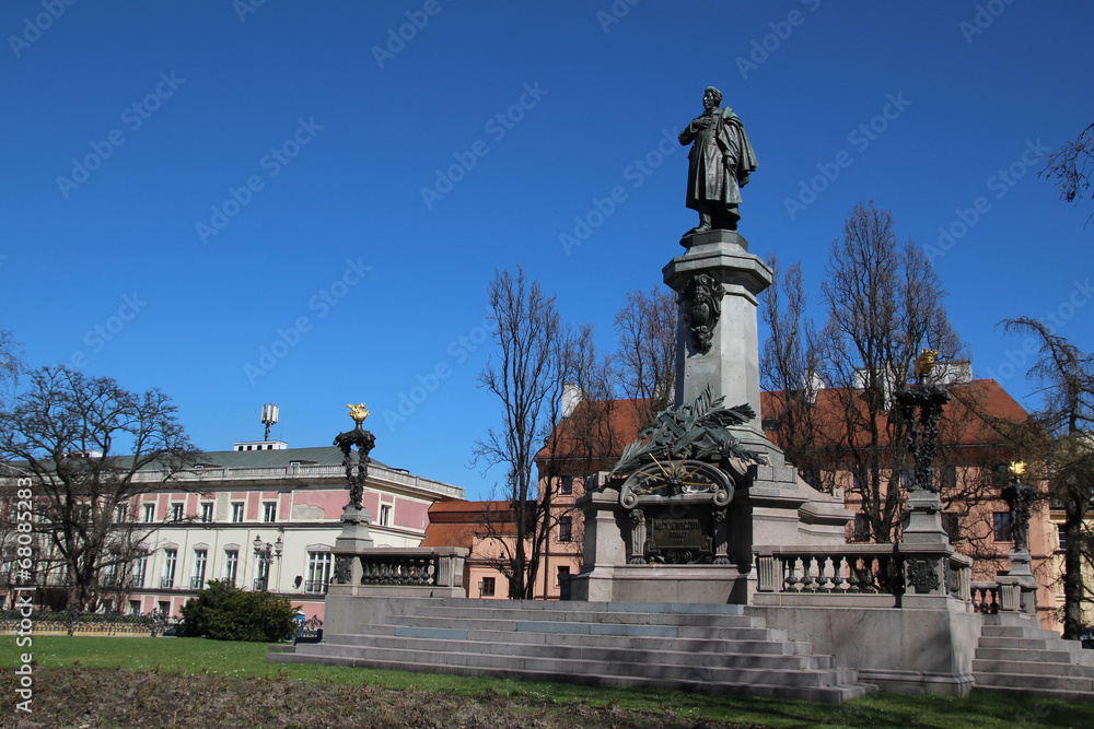 Adam Mickiewicz monument in Warsaw