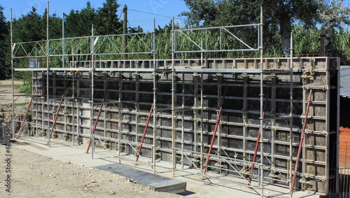 Konstfotografi Mur en construction