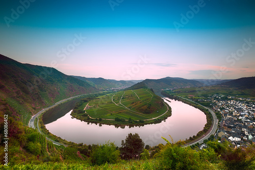 Mosel Bend (Moselschleife) at dawn, Germany