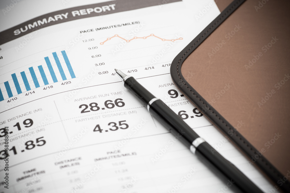 Showing business and financial report. Accounting Showing business and financial report. Accounting