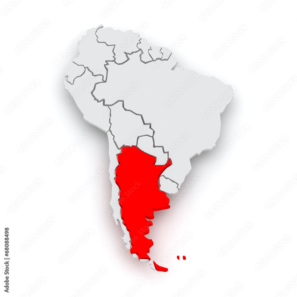 Map of worlds. Argentina. Map of worlds. Argentina.