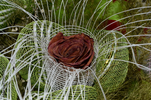 Dried rose bouquet.