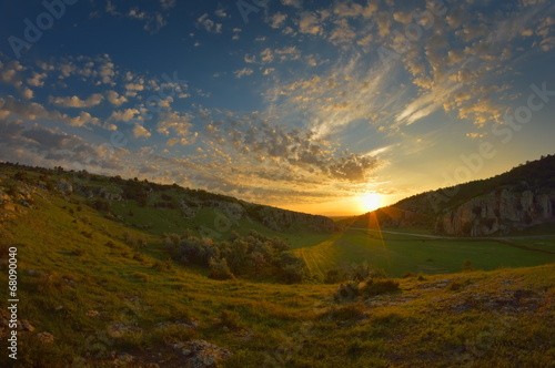 landscape at sunset