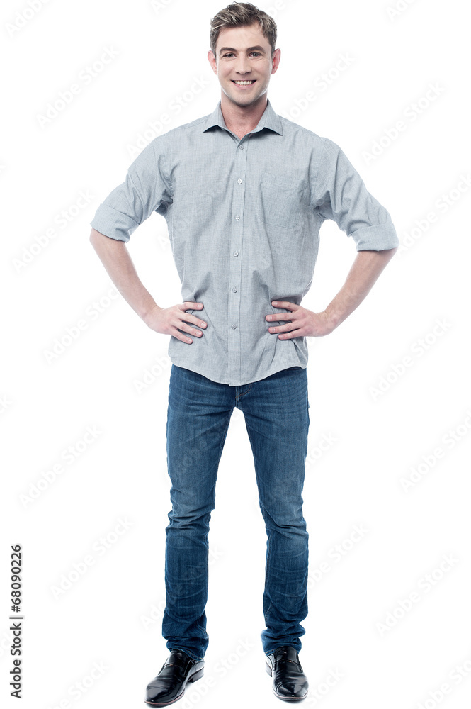 Casual young man isolated on white Casual young man isolated on white