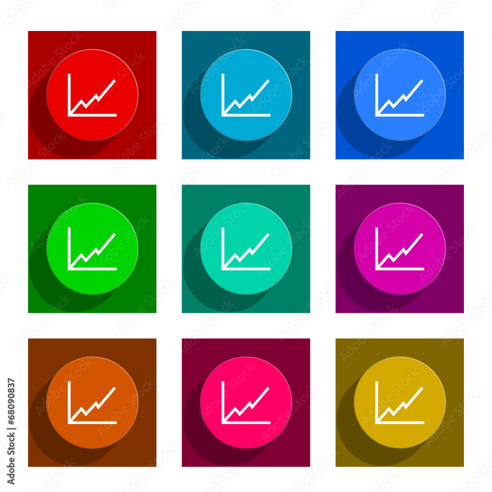 chart flat icon vector set chart flat icon vector set