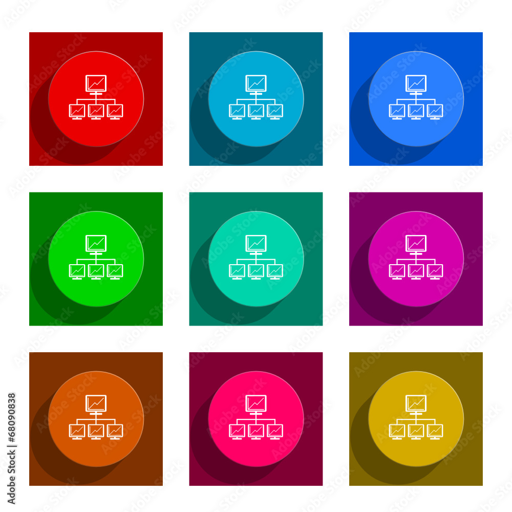 network flat icon vector set network flat icon vector set